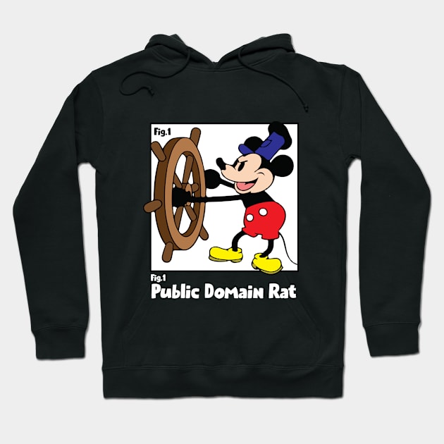 Steamboat Willie Public Domain Hoodie by dimanch